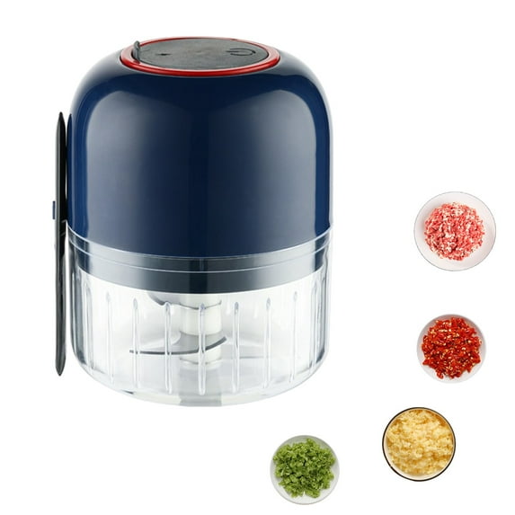 Best Hot Sale Pedty Food Blender,1× Garlic Masher +1× Charging Line +1× Spoon,Electric Garlic Tamper Blue