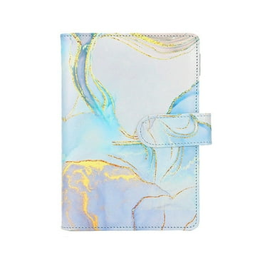 Best Hot Sale! Pedty Notebook,1*Budget Book,A6 Binder Budget Book Light Blue,A6 Refillable Notebook Pu Leather 6 Ring Budget Organizer for A6 Filler Paper Loose Leaf Personal Planner Cover