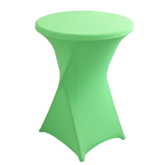 Pedty Table Cloth,Cocktail Tablecloth*1 Piece,Cocktail Solid Color Polyester Round Banquet Stretch Table Cover (60Ã110Cm) Apple Green
