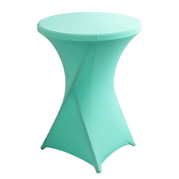 Pedty Table Cloth,Cocktail Tablecloth*1 Piece,Cocktail Solid Color Polyester Round Banquet Stretch Table Cover (60Ã110Cm) Daphne Blue