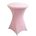 thumbnail image 1 of Pedty Table Cloth,Cocktail Tablecloth*1 Piece,Cocktail Solid Color Polyester Round Banquet Stretch Table Cover (60Ã110Cm) Pink, 1 of 6