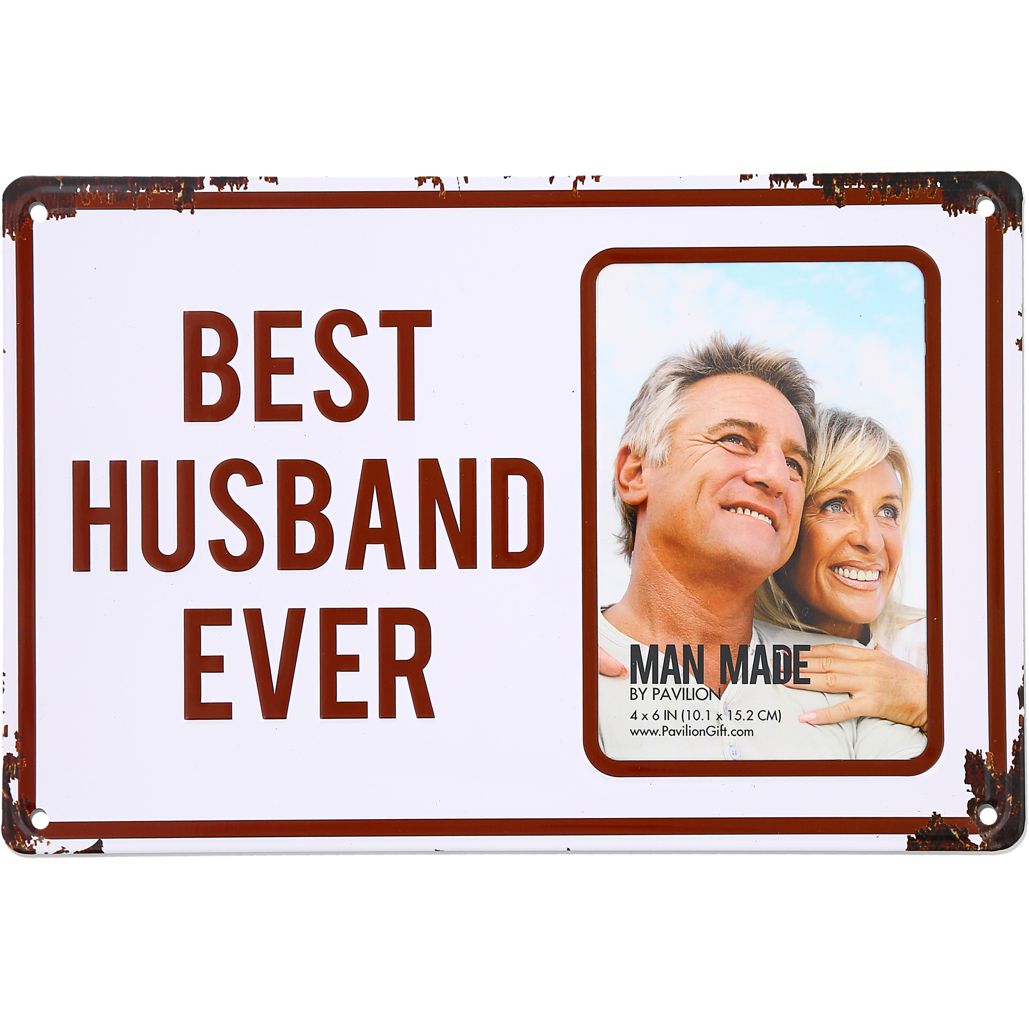 Best Husband 11.75 x 8 Tin Frame (Holds 4 x 6 Photo)