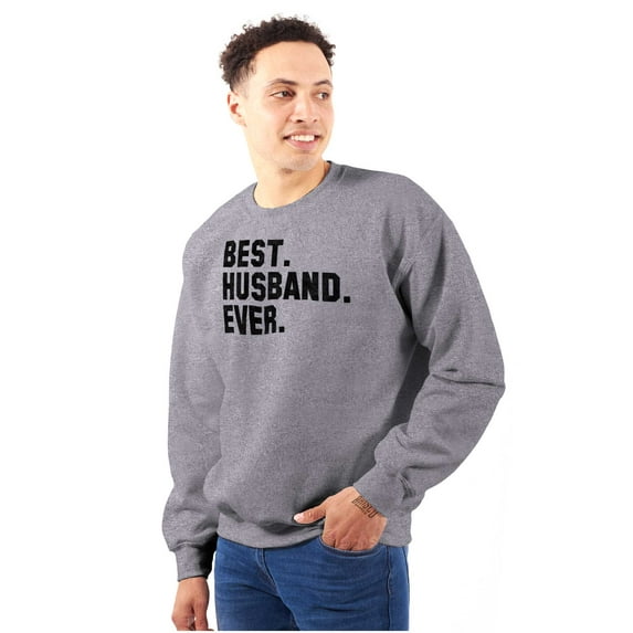Best Husband Ever Trophy Hubby Gift Men's Big & Tall Crewneck Sweatshirt Brisco Brands 5X