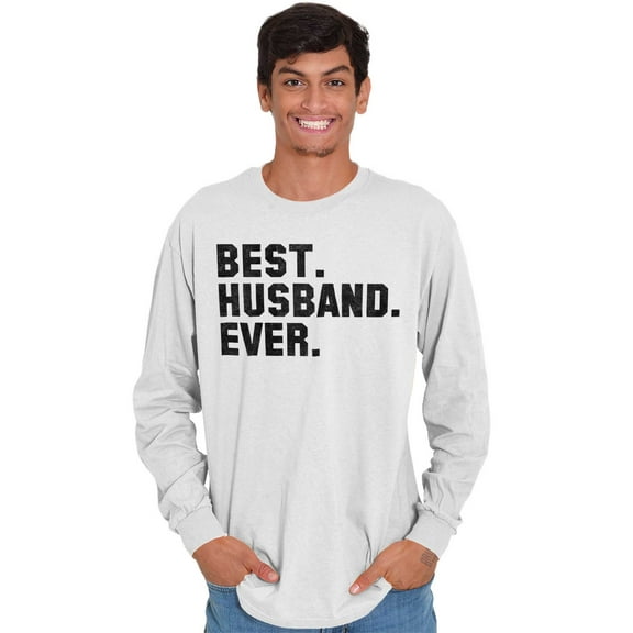 Best Husband Ever Trophy Hubby Gift Men's Long Sleeve Tee T Shirt Brisco Brands S