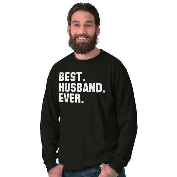 Best Husband Ever Trophy Hubby Gift Men's Long Sleeve Tee T Shirt Brisco Brands S