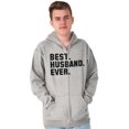 thumbnail image 1 of Best Husband Ever Trophy Hubby Gift Zip Hoodie Sweatshirt Men Brisco Brands S, 1 of 6