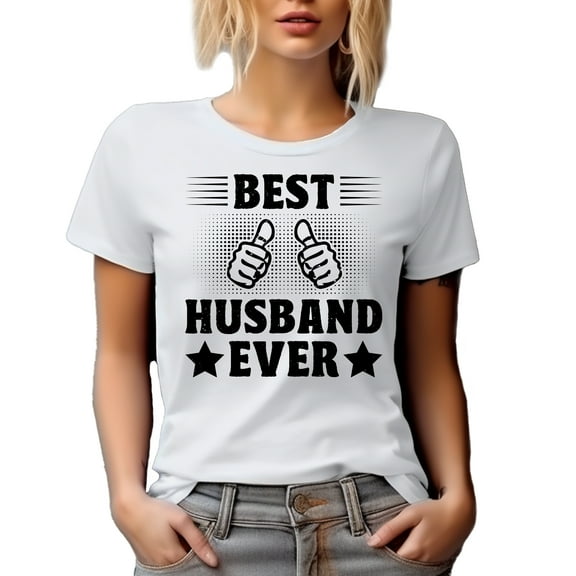 Best Husband Ever with Two Thumbs, Wedding Anniversary or Father's Day, White T-Shirt, 2XL