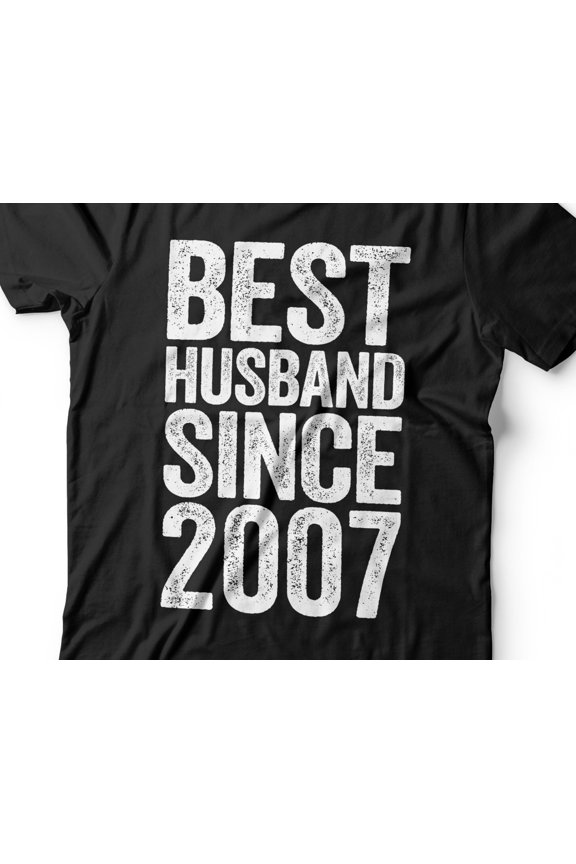 Best Husband Since 2007 TShirt Funny Mens 16th Wedding Anniversary Hubby Shirt Married Sin