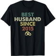 thumbnail image 1 of Best Husband Since 2015 Wedding Anniversary Vintage T-Shirt, 1 of 4