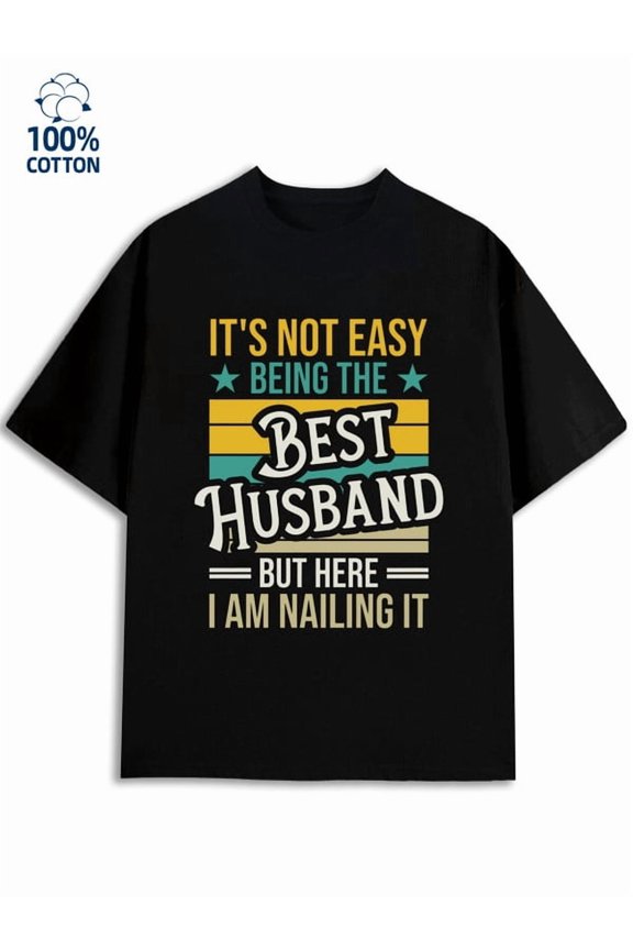 Best Husband T-Shirt for men funny humor 180G 100% Cotton black sixty years old work Vintage Unisex Shirt Graphic tshirts Classic Unisex Shirt Graphic tshirts Retro Unisex Shirt Graphic tshirts