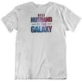 thumbnail image 1 of Best Husband in The Galaxy Print T-Shirt for Hubby, Boyfriend, BF, Dad & Men White, 1 of 7