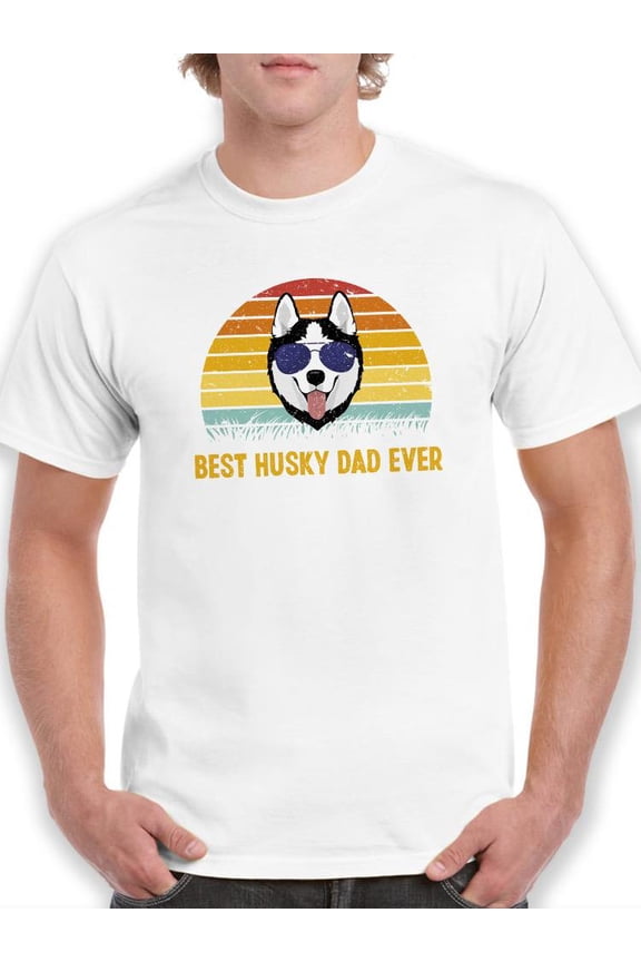 Best Husky Dad Ever T-Shirt Men -Smartprints Designs, Male Small