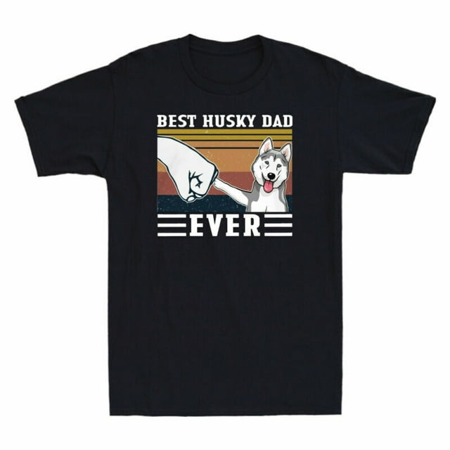 Best Husky Dad Ever Vintage Men's Tshirt Tee for Dog Daddy Father's