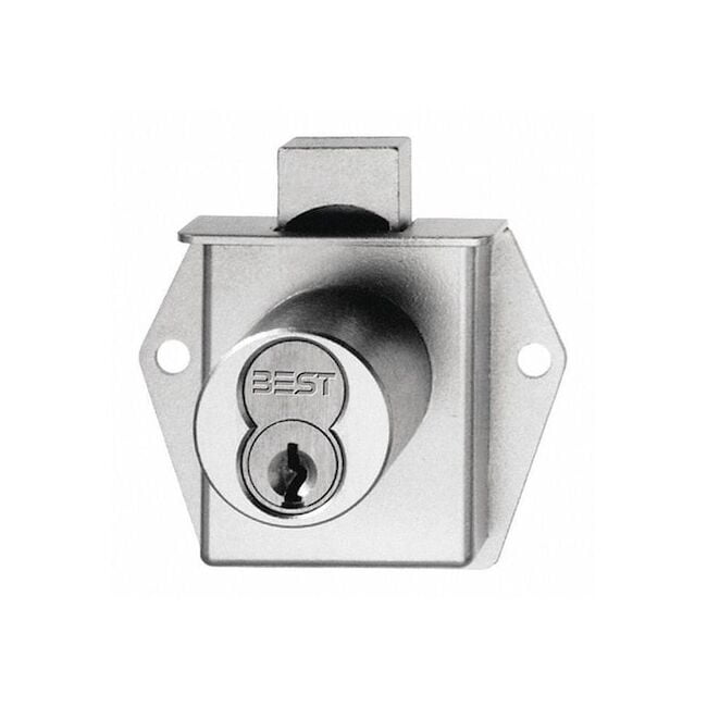 Deadbolt Cabinet Lock, Satin Chrome, Includes: Spacer, Strike 5L7MD2626