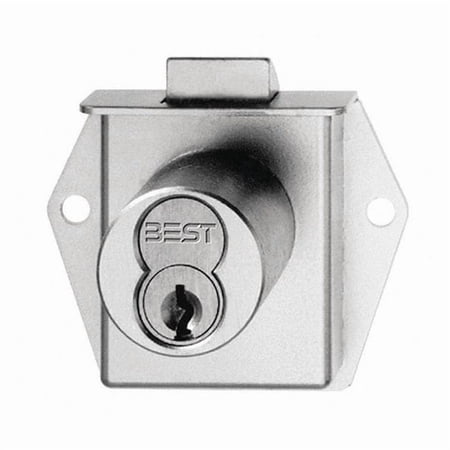 Latchbolt Cabinet Lock,Satin Chrome 5L7ML2626