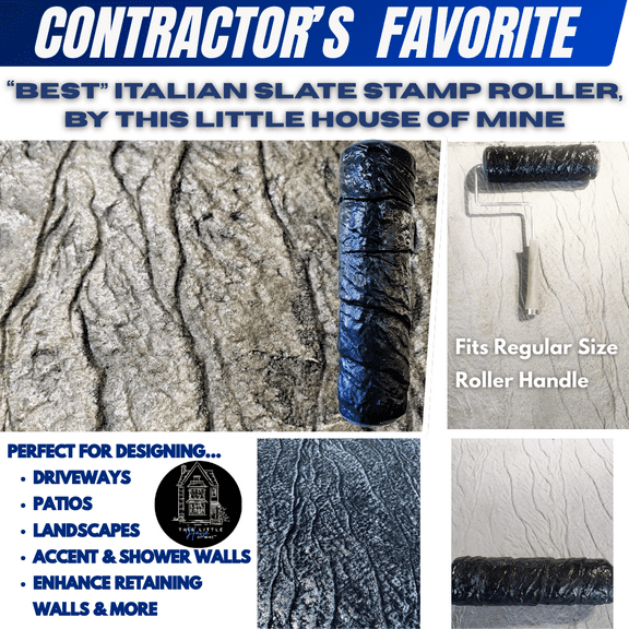 Best Italian Slate Stamp Roller, Concrete Stamping Texture Roller