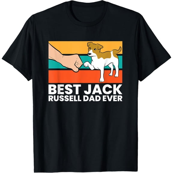 Best Jack Russel Dad Ever Pet Jack Russell T-Shirtmen and women can wear, black, white, gifts.S,M,L,XL,2XL,3XL,270XL
