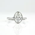 thumbnail image 1 of Best Jewel 1.4 Ct Oval Cut Moissanite Engagement Ring for Her - 14K White Gold Plated Ring - Bridal Ring - Bezel Setting - Perfect for Proposals, Anniversaries, and Birthday Gifts, 1 of 4