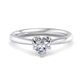 thumbnail image 1 of Best Jewel 1.5 Ct Moissanite Anniversary Ring for Her - Elegant Heart Cut Engagement Ring - 14K White Gold Plated Wedding Ring - Sophisticated Choice for Proposals and Anniversaries, 1 of 4