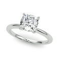 thumbnail image 1 of Best Jewel 1.6 Ct Cushion Cut Moissanite Engagement Ring for Women - Stunning 14K White Gold Plated Solitaire - Perfect for Weddings, Proposal, Birthday Gifts, Prong Set, Classic Elegance, 1 of 2