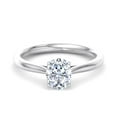 thumbnail image 1 of Best Jewel 1.6 Ct Oval Cut Moissanite Ring - Moissanite in 14K White Gold Plated Ring - Elegant Engagement Ring for Women - Perfect for Anniversaries, Proposals, and Birthday Surprises, 1 of 4