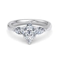 thumbnail image 1 of Best Jewel 14K White Gold Plated Ring - 1.7 Ct Marquise Cut Moissanite Three Stone Engagement Ring for Women - Wedding Jewelry - Beautiful Anniversary Gift - Classic Engagement Ring, 1 of 4