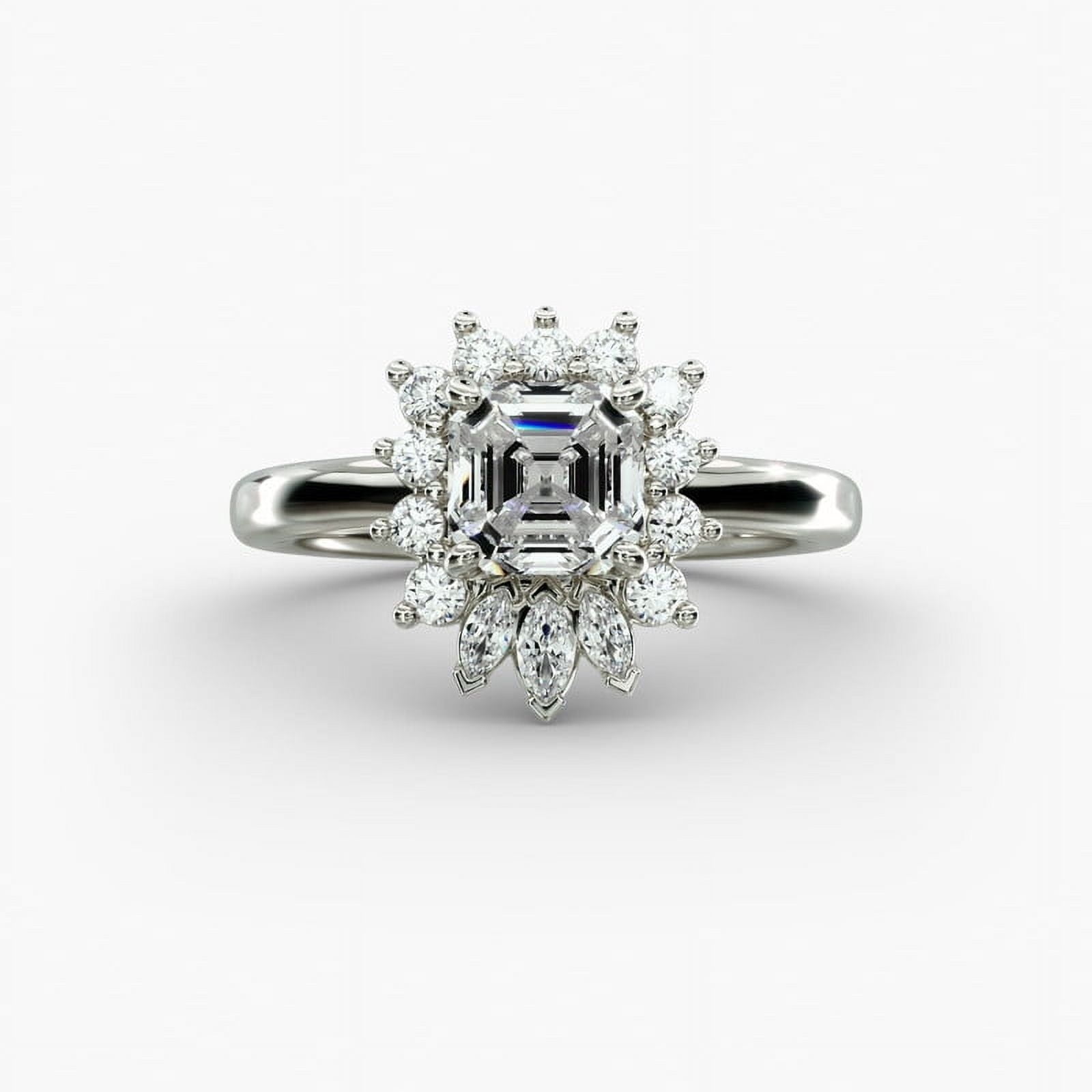 Best Jewelry 14K White Gold Plated Wedding Anniversary Ring - 1.7 Ct ...