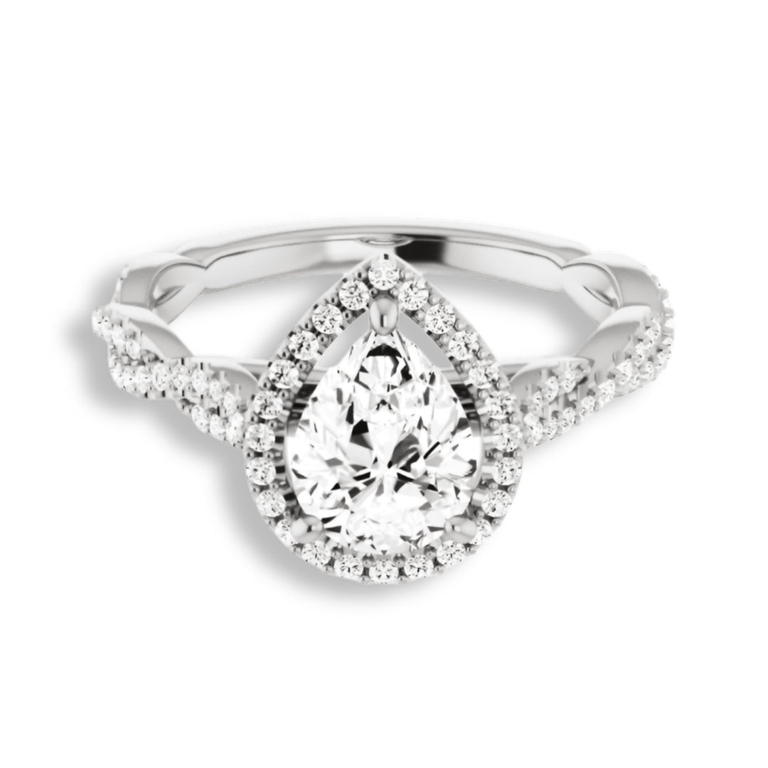 Best Jewelry 14K White Gold Plated WeddingRing - 1.7 Ct Lab Moissanite ...