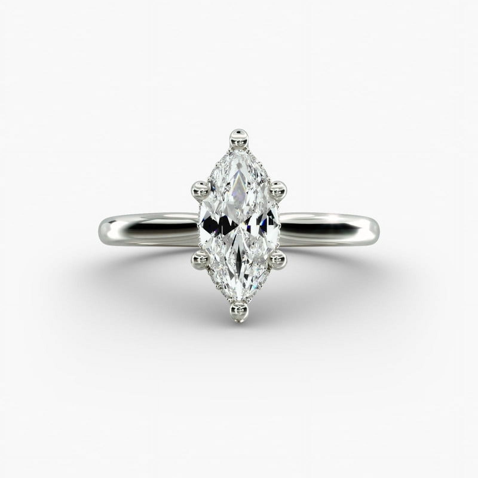 Bague Fiançailles/mariage 2,9 Ct Moissanite Princesse VVS1 Plaqué Or Blanc 14k