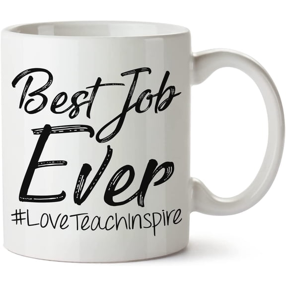 Best Job Ever White Mug Novelty Mug 11 Oz Coffee Tea Funny For Women Men Ceramic White Great Gift Idea Cup