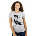 thumbnail image 1 of Best Kid Ever Child Parents Funny Womens Fitted Plus Size Graphic Tee Brisco Brands 2X, 1 of 5