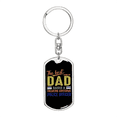 thumbnail image 1 of Best Kind Of Dad Raises Police Stainless Steel or 18k Gold Premium Swivel Dog Tag Keychain, 1 of 10