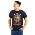 thumbnail image 1 of Best Kind Of Dad Raises a Firefighter Men's Big & Tall Crewneck Graphic Tee Brisco Brands 2X, 1 of 3