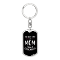 thumbnail image 1 of Best Kind of Mom Social Worker Colors Stainless Steel or 18k Gold Premium Swivel Dog Tag Keychain, 1 of 3