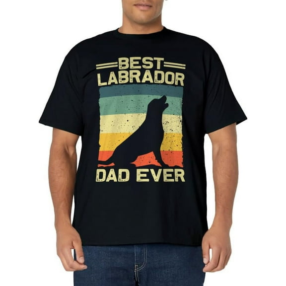 Best Labrador Design For Dad Men Labrador Retriever Lovers T-Shirt