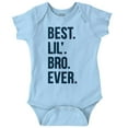 thumbnail image 1 of Best Lil Bro Ever Cute Little Brother Bodysuit Jumper Boys Infant Baby Brisco Brands 6M, 1 of 7