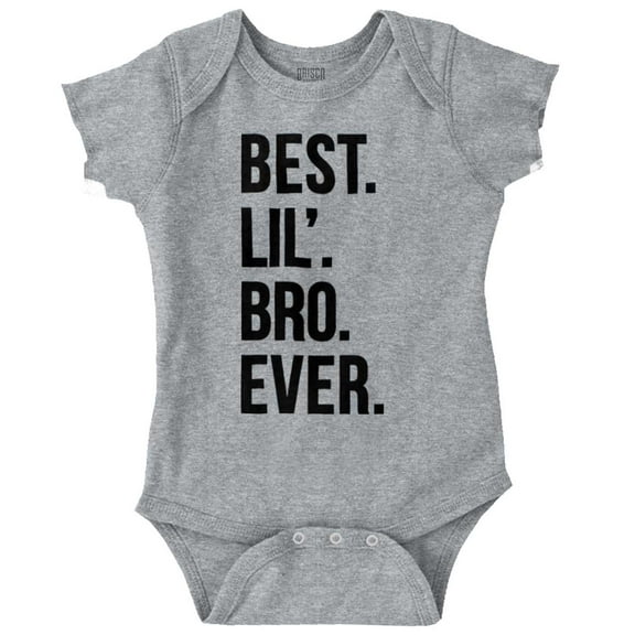 Best Lil Bro Ever Cute Little Brother Bodysuit Jumper Boys Infant Baby Brisco Brands 6M