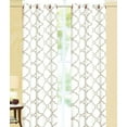 thumbnail image 1 of Best Linen Modern Taupe White Diamond Grommet Blackout Curtain, 38 x 84 in, 1 of 1