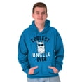 thumbnail image 1 of Best Llama Uncle Fathers Day Birthday Hoodie Hooded Sweatshirt Men Brisco Brands 3X, 1 of 6