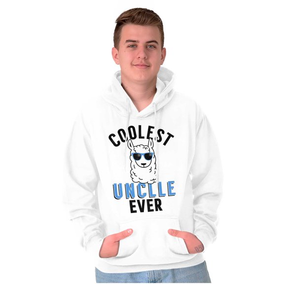 Best Llama Uncle Fathers Day Birthday Men's Big & Tall Graphic Hoodie Brisco Brands 3X