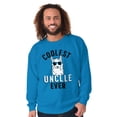 thumbnail image 1 of Best Llama Uncle Fathers Day Birthday Men's Crewneck Sweatshirt Brisco Brands M, 1 of 6