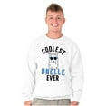 thumbnail image 1 of Best Llama Uncle Fathers Day Birthday Men's Crewneck Sweatshirt Brisco Brands S, 1 of 6