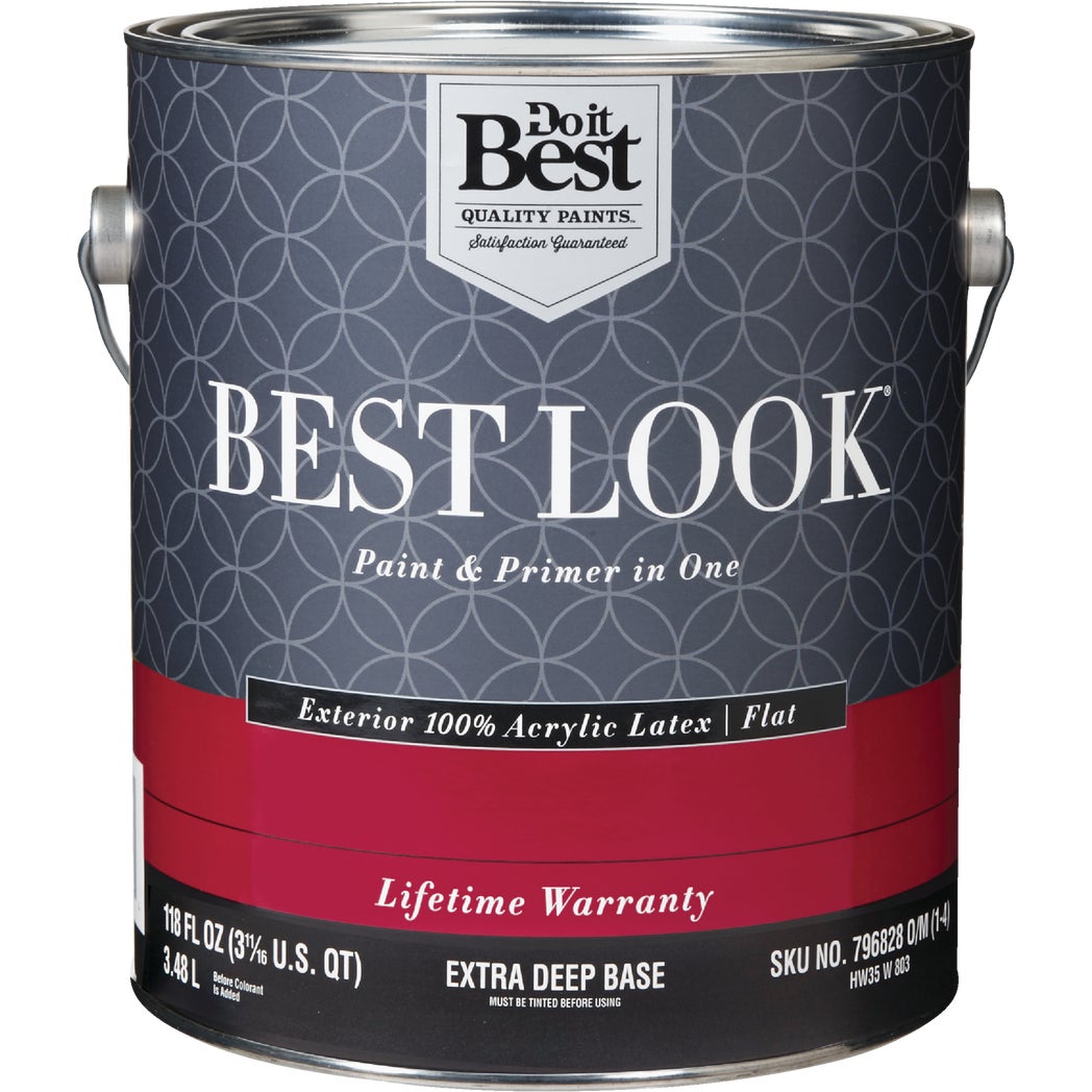 Best Look 100% Acrylic Latex Paint & Primer In One Flat Exterior House