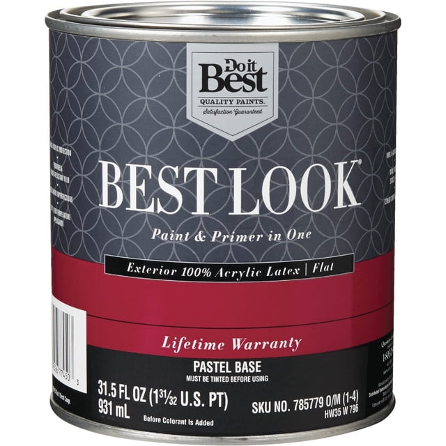 Best Look 100 Acrylic Latex Paint & Primer In One Flat Exterior House