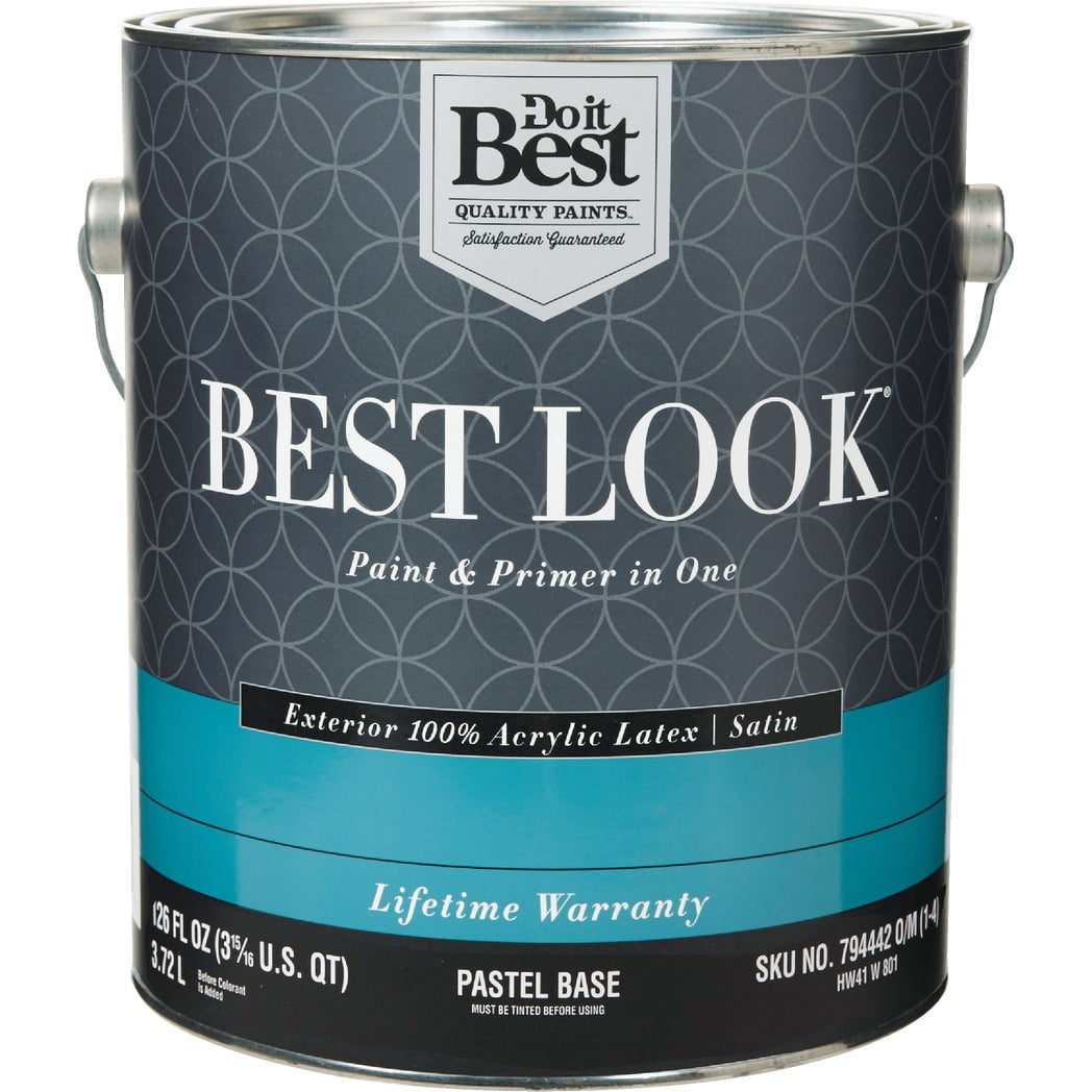Best Look 100 Acrylic Latex Paint & Primer In One Satin Exterior House