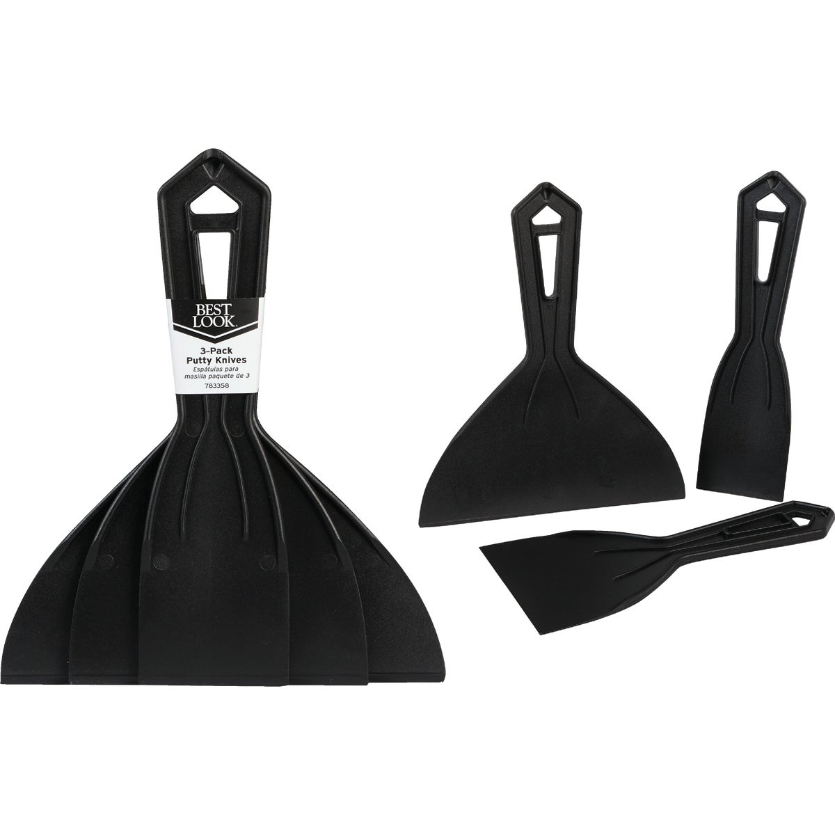 Best Look Plastic Putty Knife Set (3Piece) 783358