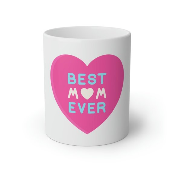 Best MOM Ever Cute gift White Mug Love Heart
