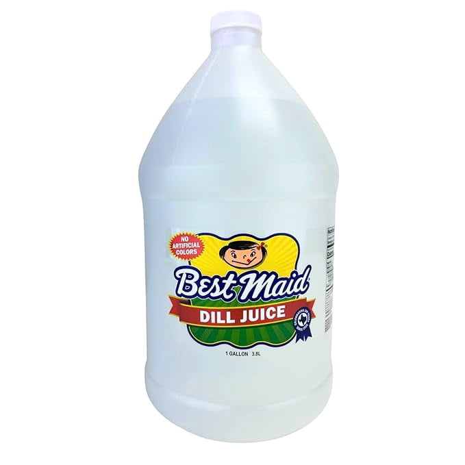 Best Maid Dill Pickle Juice, 1 gallon plastic jar, serving size 1 oz (28g), Kosher Certified, dill pickle flavor, 128 servings per jar
