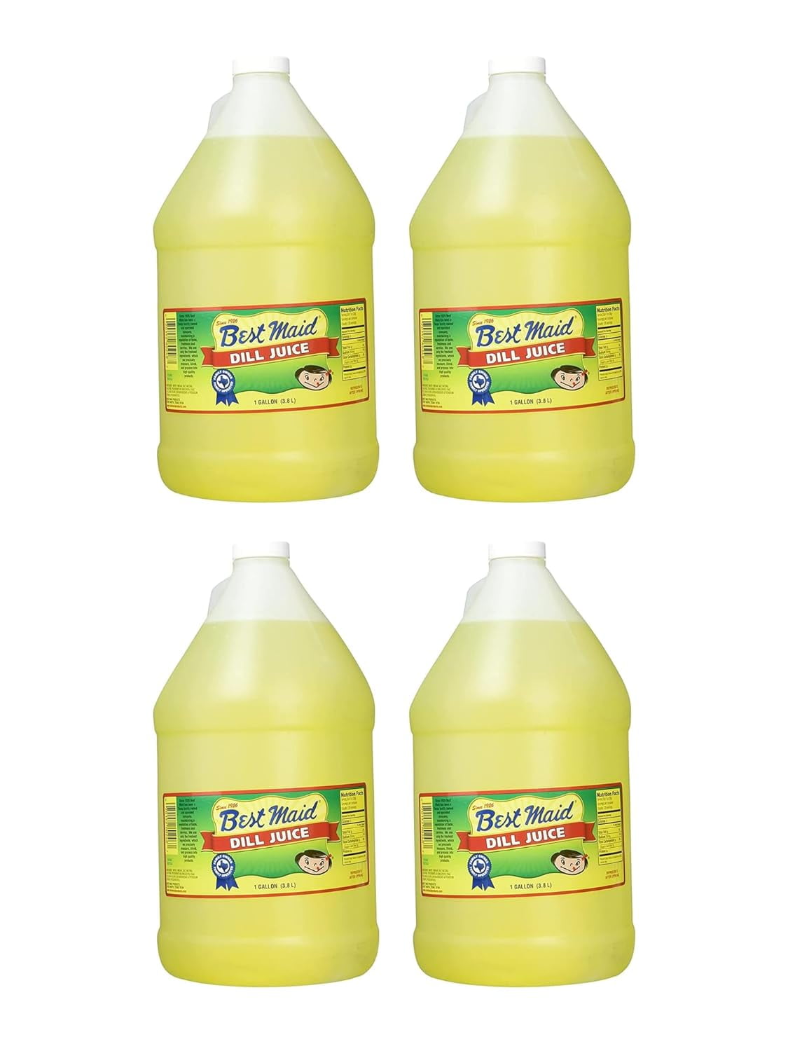 Best Maid Dill Pickle Juice Gallon (128 Ounce) Container Marinade, Leg Cramps, Pickle Shots