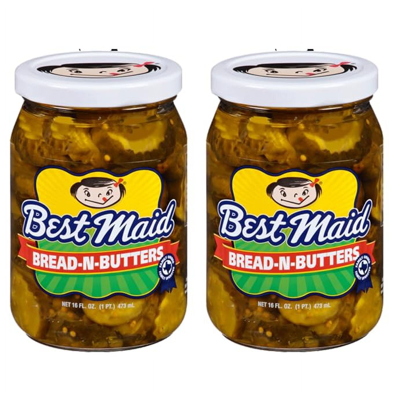 Best Maid Pickles of Texas - 2 Pack Bundled by Louisiana Pantry (Bread n Butter Pickles, 16oz)